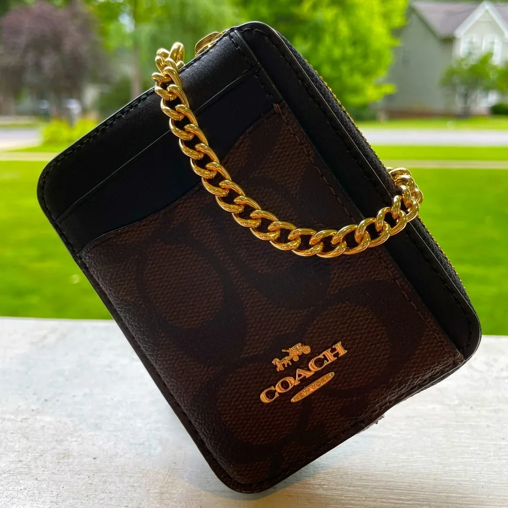 NWT!π€π€COACH KLEO SUEDE, SIGNATURE CANVAS BACKPACK & COACH ZIP CARD CASE! - Picture 7 of 10